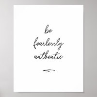 'Sei furchtlos authentisches' Poster | 8x10