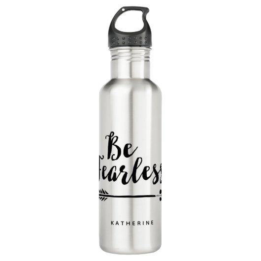 "Sei furchtlos" Edelstahlflasche (Vorderseite)