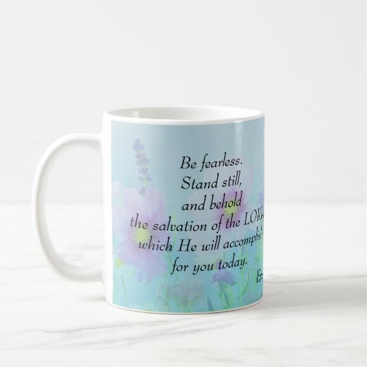 Sei furchtlos, Exodus 14 Kaffeetasse (Links)