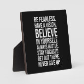 Sei furchtlos - Gym, Hustle, Erfolg, Motivierend Fotoplatte (Vorderseite)