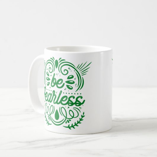 Sei furchtlos kaffeetasse (Vorderseite Links)