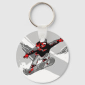 Sei furchtlos - Snowboarder Schlüsselanhänger (Rückseite)