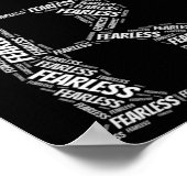 Sei furchtlos Wort in Wort Poster (Ecke)