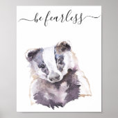 Sei furchtloser Badger Kinderzimmer Kinderwald Poster (Vorne)