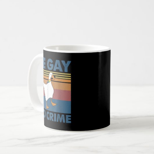 Sei Gay Do Crime Kaffeetasse (Vorderseite Links)