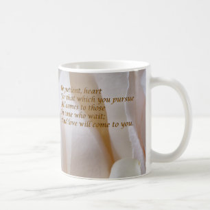 Sei geduldig Herz - Rose Kaffeetasse