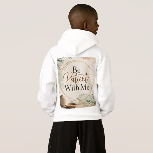 Sei geduldig mit mir hoodie (Schwarz voll)
