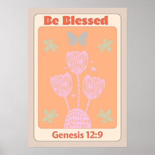 Sei gesegnet / farbig / poster / Christlich (Vorne)