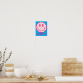 Sei glücklich 70er 80er nk Smiley Gesicht Glücklic Poster (Küche)