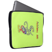 Sei glücklich Alien, Abstrakt Laptopschutzhülle (Vorne Rechts)