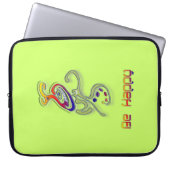 Sei glücklich Alien, Abstrakt Laptopschutzhülle (Vorderseite)