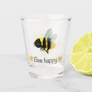 Sei glücklich! Bummel Bienenschuss Schnapsglas