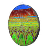 Sei glücklich bunt Polka Dot Motif Geschenk Dartscheibe (Vorderseite rechts)