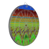 Sei glücklich bunt Polka Dot Motif Geschenk Dartscheibe (Vorderseite Links)