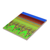 Sei glücklich bunt Polka Dot Motif Geschenk Fliese (Seite)