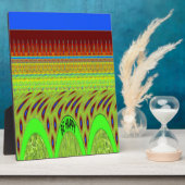 Sei glücklich bunt Polka Dot Motif Geschenk Fotoplatte (Seite)