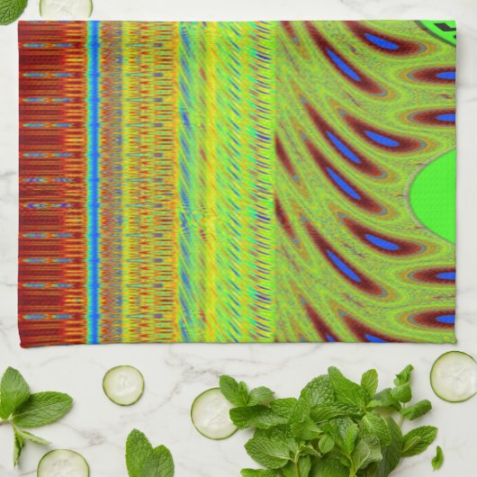 Sei glücklich bunt Polka Dot Motif Geschenk Geschirrtuch (Gefaltet)