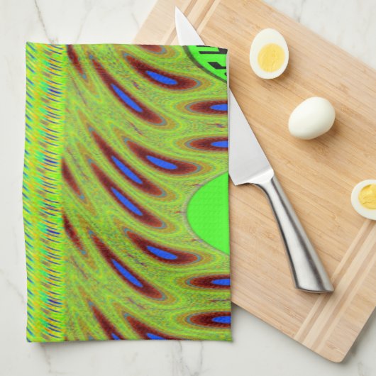 Sei glücklich bunt Polka Dot Motif Geschenk Geschirrtuch (Viertel Falte)