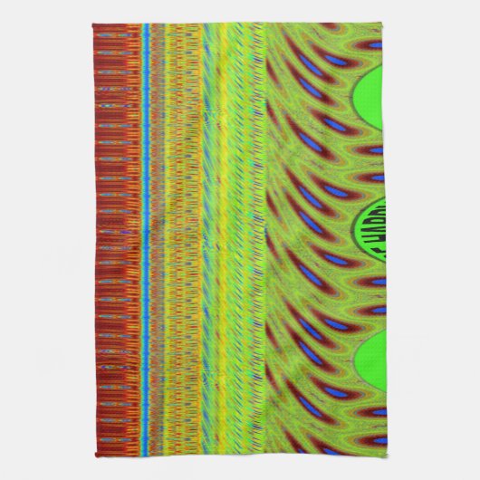 Sei glücklich bunt Polka Dot Motif Geschenk Geschirrtuch (Vertikal)