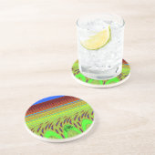 Sei glücklich bunt Polka Dot Motif Geschenk Getränkeuntersetzer (Seite)