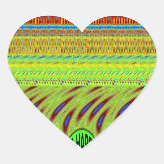 Sei glücklich bunt Polka Dot Motif Geschenk Herz-Aufkleber (Vorderseite)