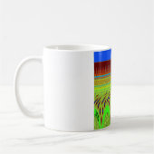 Sei glücklich bunt Polka Dot Motif Geschenk Kaffeetasse (Links)