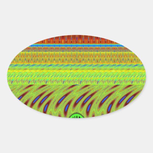 Sei glücklich bunt Polka Dot Motif Geschenk Ovaler Aufkleber (Vorderseite)