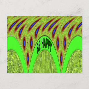 Sei glücklich bunt Polka Dot Motif Geschenk Postkarte