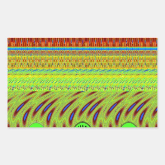 Sei glücklich bunt Polka Dot Motif Geschenk Rechteckiger Aufkleber (Vorderseite)