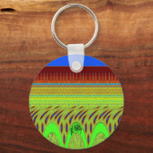 Sei glücklich bunt Polka Dot Motif Geschenk Schlüsselanhänger (Vorderseite)