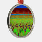 Sei glücklich bunt Polka Dot Motif Geschenk Silbernes Ornament (Rechts)