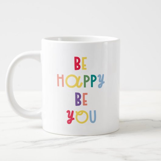 Sei glücklich, dass du bist Jumbo-Tasse (Links)