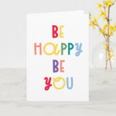 Sei glücklich, dass du bist karte (Gelbe Blume)