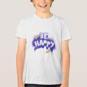 Sei glücklich - fröhliches und vielseitiges Design Tri-Blend Shirt (Vorderseite)