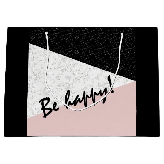 Sei glücklich! große geschenktüte (Vorderseite)