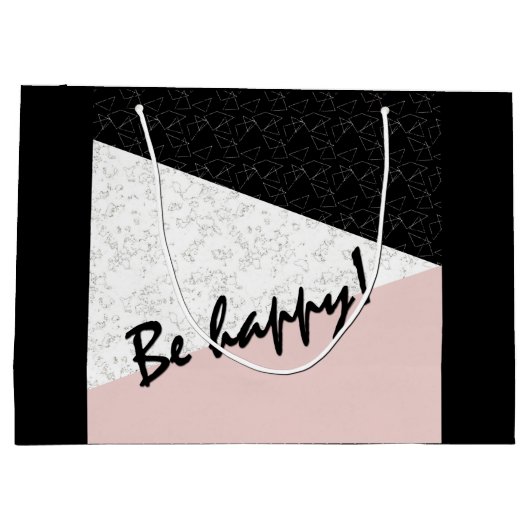 Sei glücklich! große geschenktüte (Rückseite)