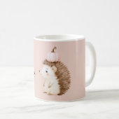 Sei Glücklich Igel Rosa Kürbis Kaffeetasse (VorderseiteRechts)
