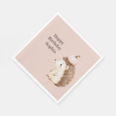 Sei Glücklich Igel Rosa Kürbis Serviette (Ecke)