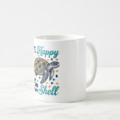 Sei glücklich in deinem eigenen Panzer-Schildkröte Kaffeetasse (VorderseiteRechts)