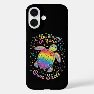 Sei glücklich in deiner eigenen Schale Regenbogen- iPhone 16 Hülle