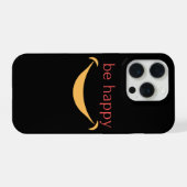 Sei glücklich iphone 15 pro case ästhetisches Läch Hülle (Rückseite (Horizontal))