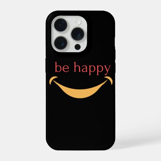 Sei glücklich iphone 15 pro case ästhetisches Läch Hülle (Rückseite)