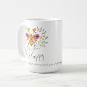 Sei Glücklich Kaffeetasse (Vorderseite Links)
