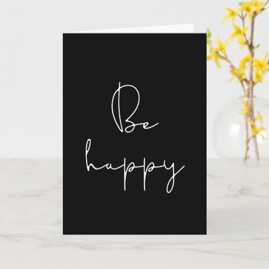 Sei glücklich karte (Gelbe Blume)