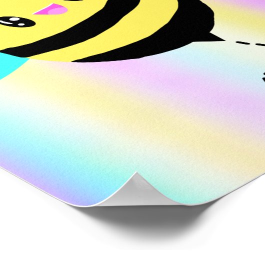 Sei glücklich! Kawaii Poster (Ecke)