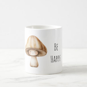 Sei Glücklich Lachender Pilz Kaffeetasse