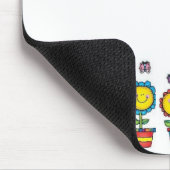 Sei glücklich, lächle Sonnenblumen Blumen-Mauspad Mousepad (Ecke)