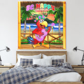 SEI GLÜCKLICH LEINWANDDRUCK (Insitu (Schlafzimmer))