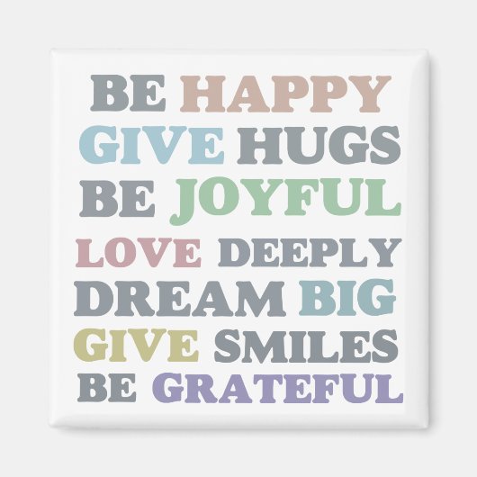 Sei glücklich magnet (Vorne)