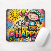 Sei glücklich Mauspad (Mit Mouse)